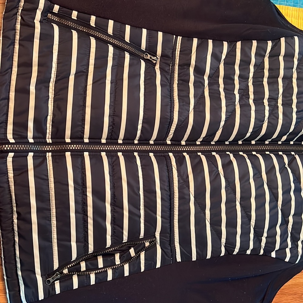 20. Maurices navy and cream stripe vest - Picture 2 of 7